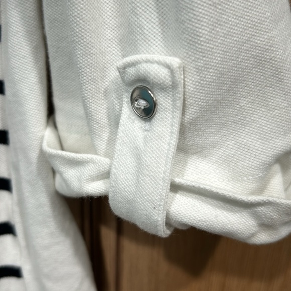 Croft and Barrow White with Black Stripes 3 Quarter Sleeve Size XL - Picture 4 of 8